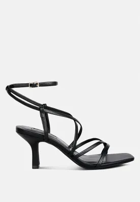 Peri Peri Faux Leather Strappy Heels