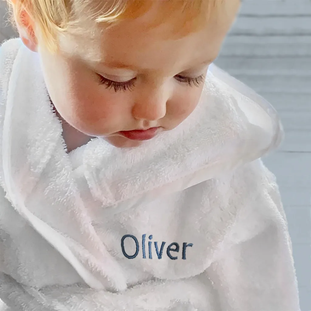 Personalised Bathrobe, Blue - 1-2 Years