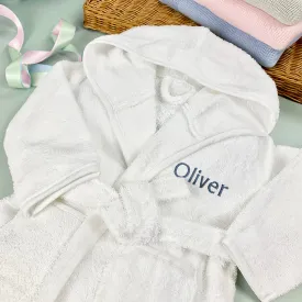 Personalised Bathrobe, Blue - 1-2 Years