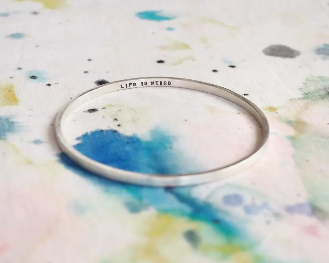 Personalised Silver Bangle