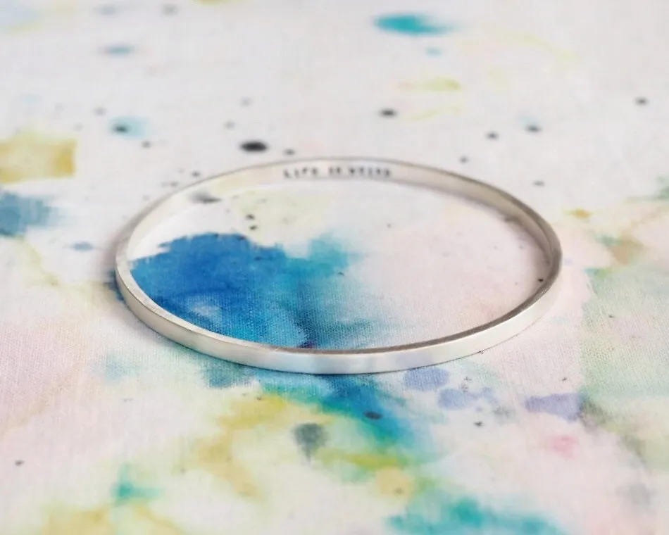 Personalised Silver Bangle