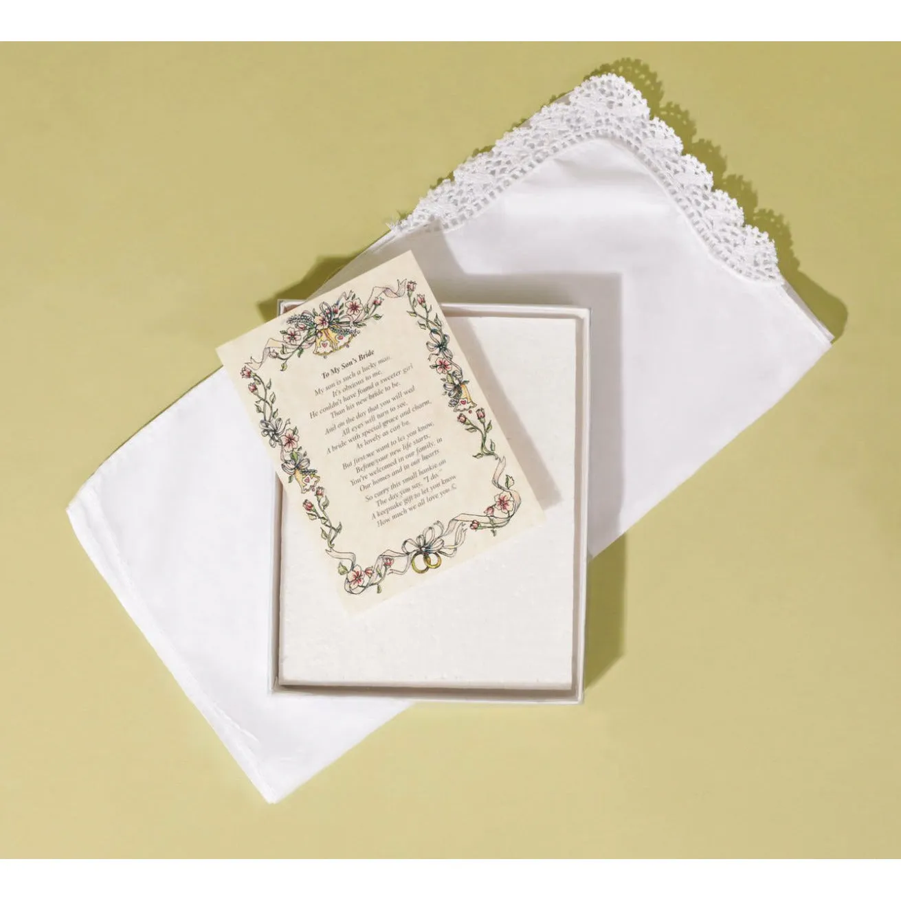 Personalized From the Bride to her Father Wedding Handkerchief