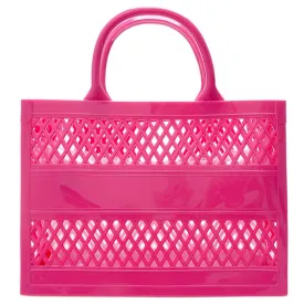 Personalized Fushia Jelly Beach Bag