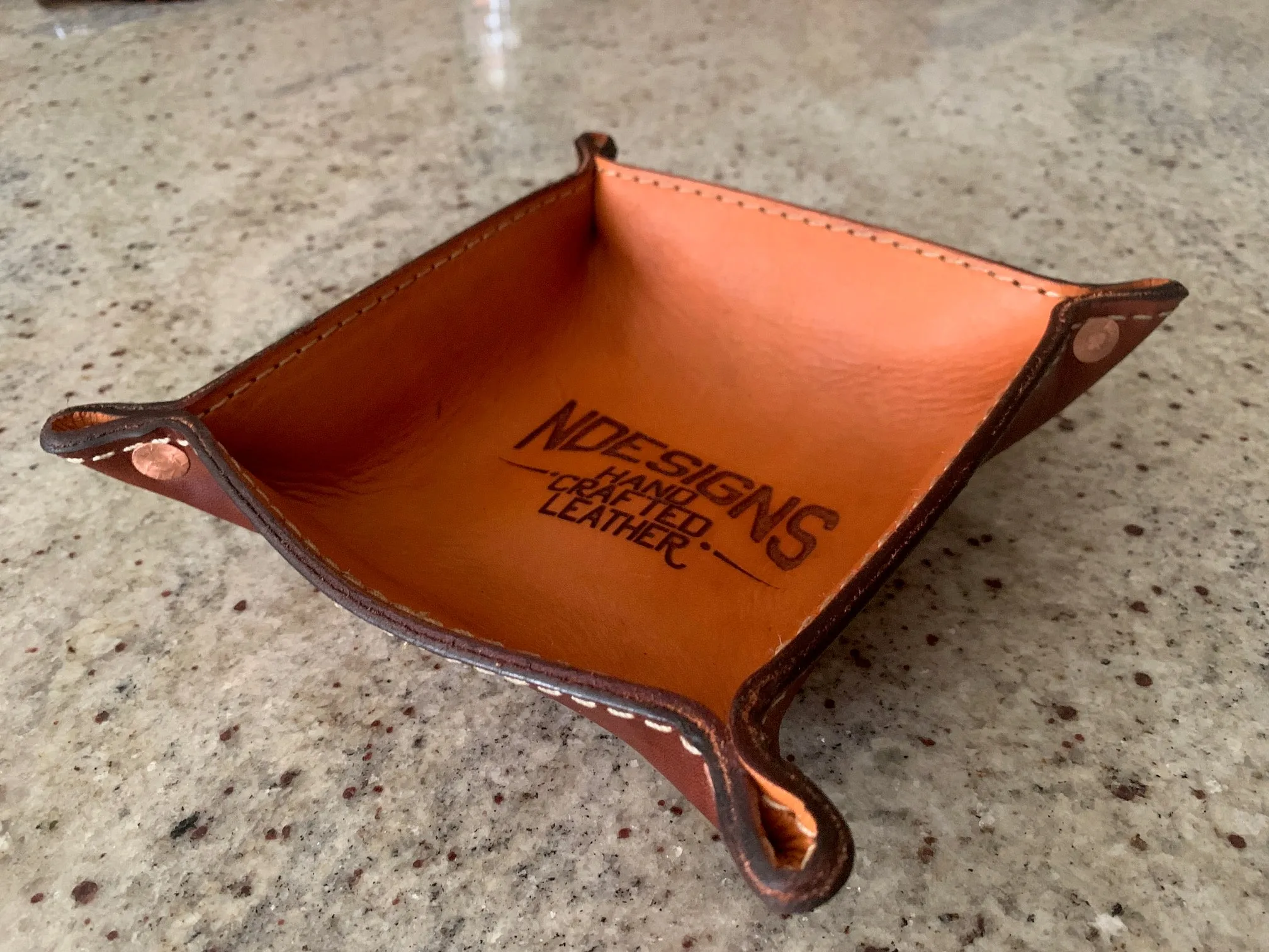 Personalized Large Catch All Tray with Engraved Logo