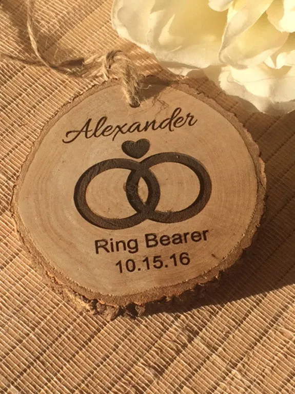 Personalized ring bearer ornament