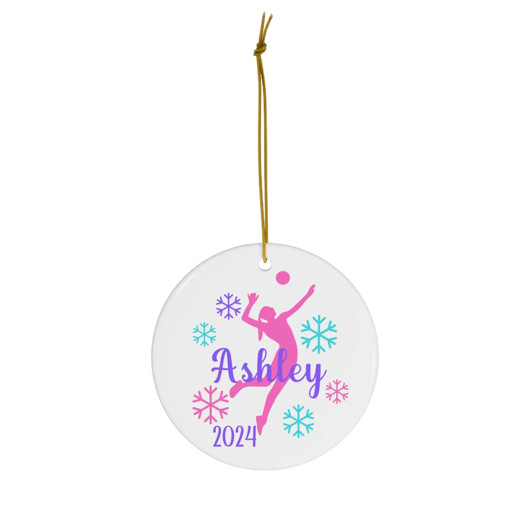 Personalized Volleyball Christmas Ornament