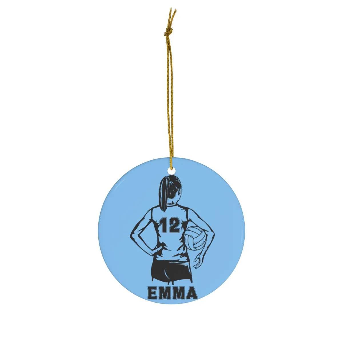 Personalized Volleyball Player Christmas Ornament