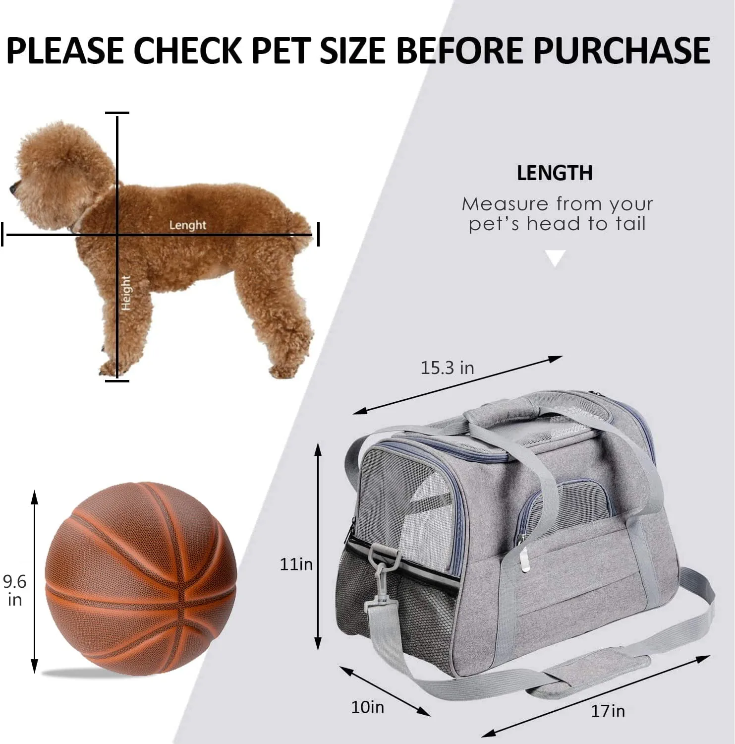 Pet Carrier Travel Bag