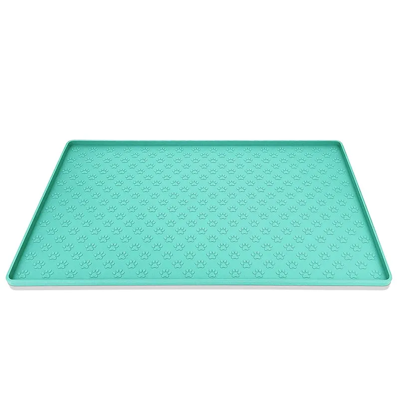 Pet Placemat Dog Food bowl Mat Cat Feed Mat Cat Dog Drinking Feeding Placemat Silicone Waterproof Pet Bowl Pad Feeder Mats