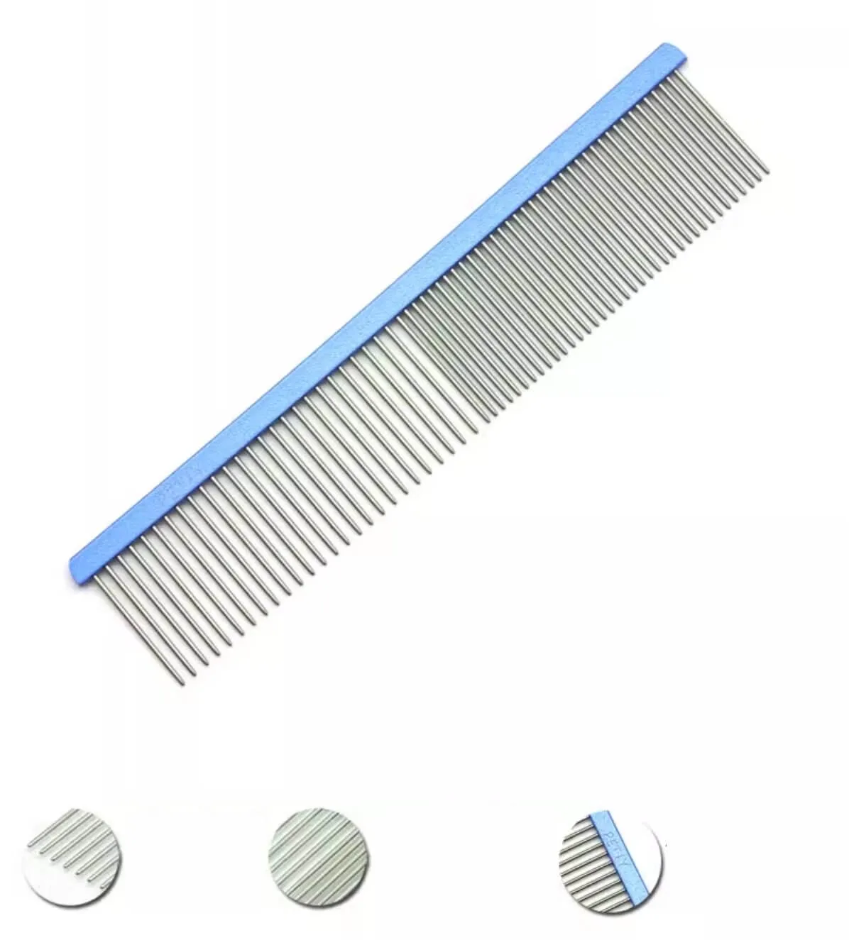 Pet Steel Grooming Comb with Stainless Steel Teeth for Removing Tangles and Knots for Dogs & Cats