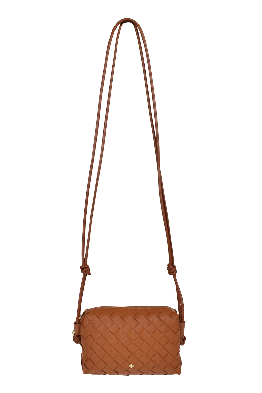 Peta   Jain Xena Woven Crossbody Bag Tan