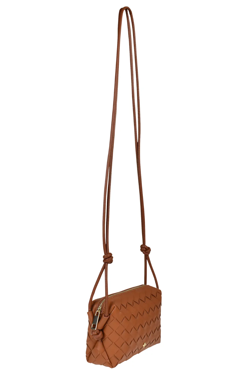 Peta   Jain Xena Woven Crossbody Bag Tan