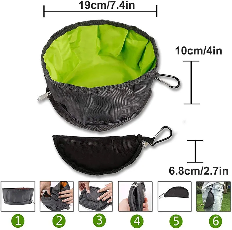 PetAffairs 1.1L Collapsible Dog Bowls for Travel