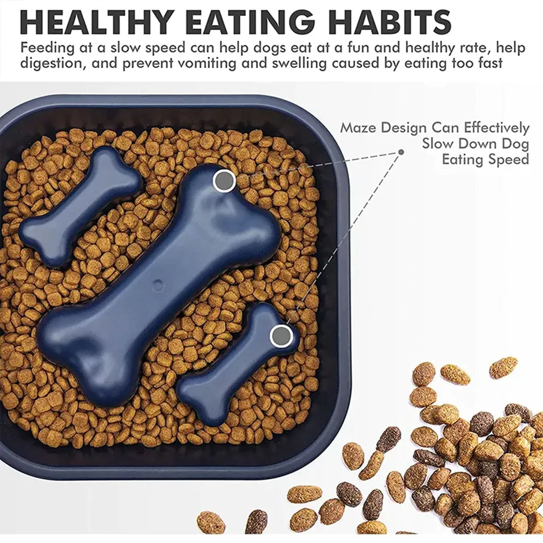 PetAffairs Choking and Obesity Non-Slip Puzzle Food Bowl