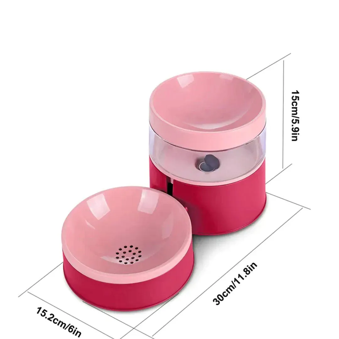 PetAffairs Elevated Pet Bowl Set with Automatic Waterer Dispenser