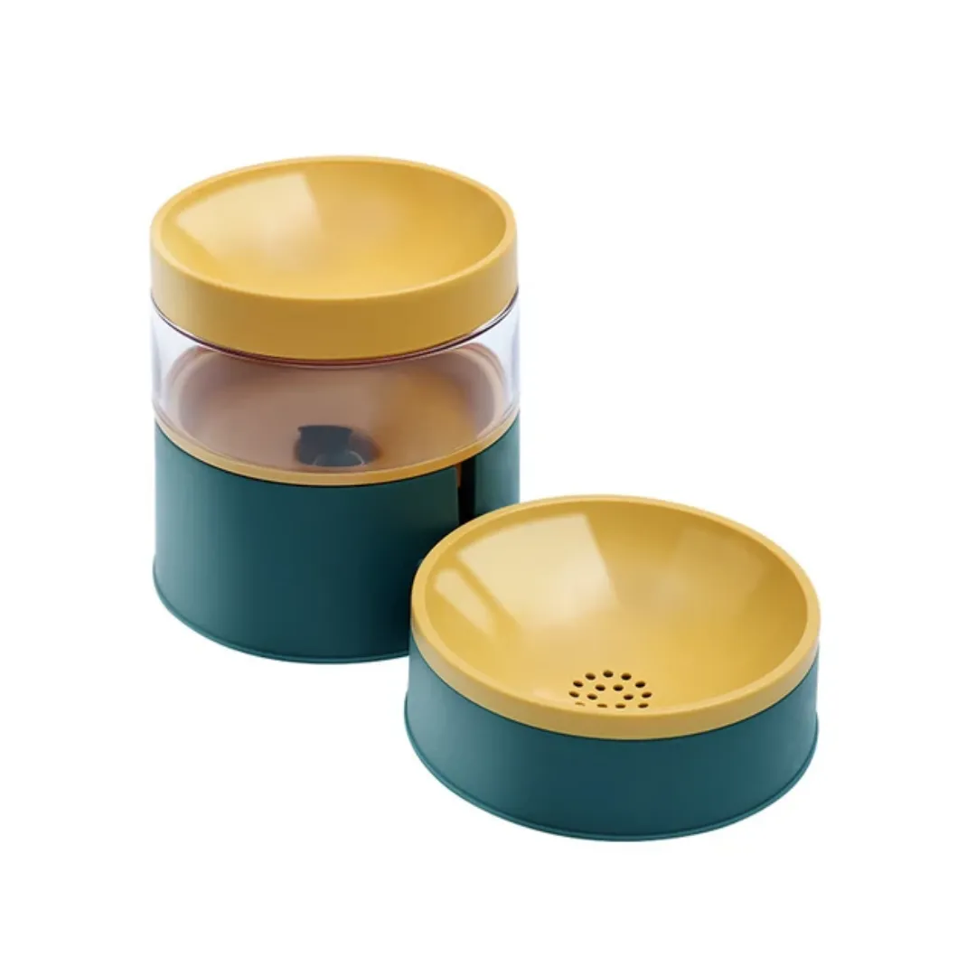 PetAffairs Elevated Pet Bowl Set with Automatic Waterer Dispenser