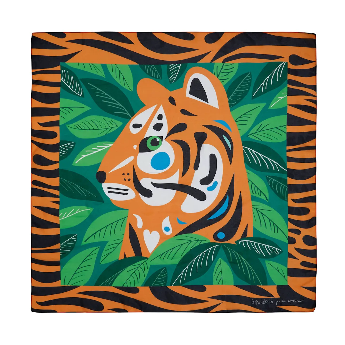 Pete Cromer The Tranquil Tiger Square Scarf by Erstwilder