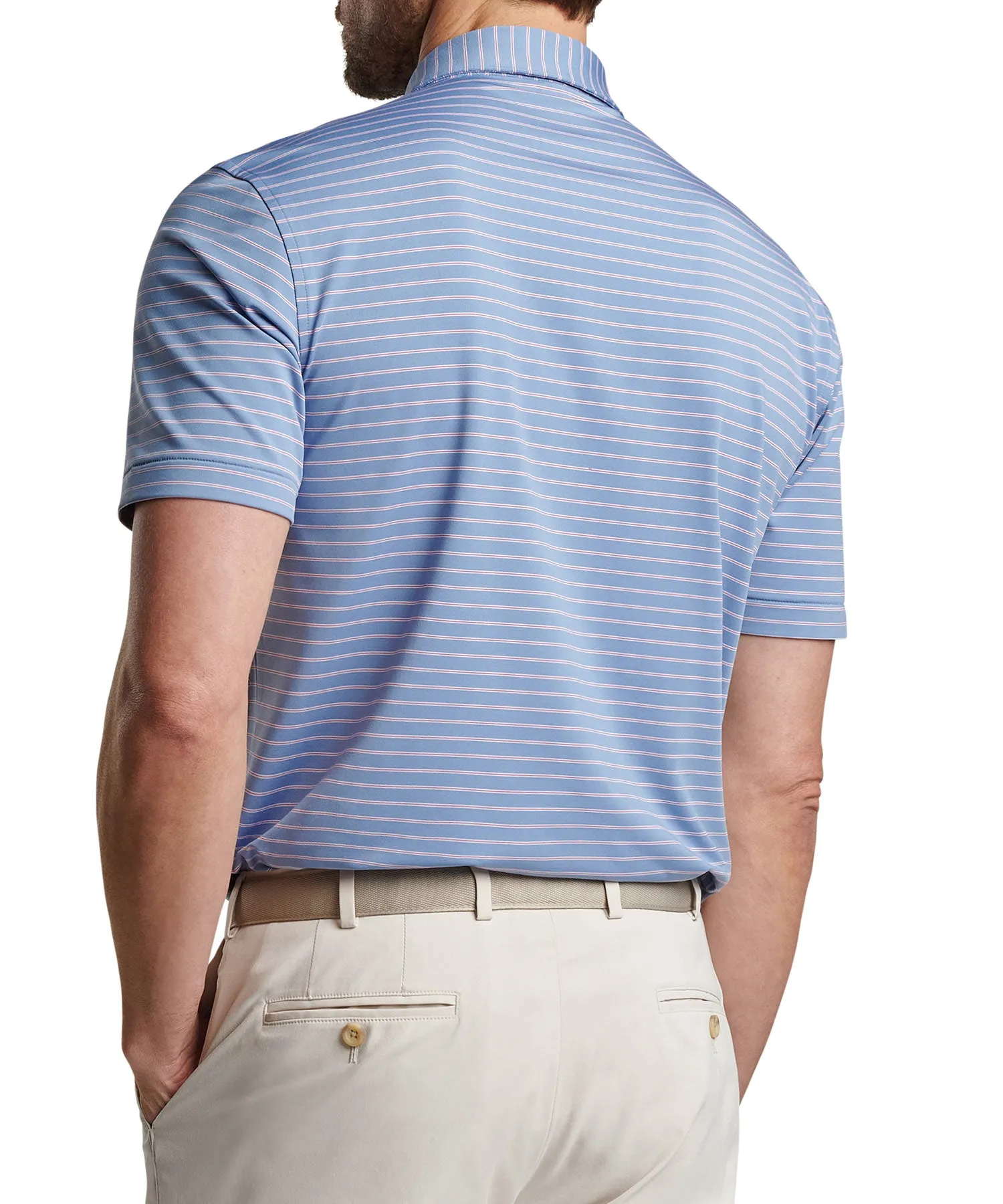 Peter Millar Short Sleeve Drum Stripe Polo Knit Shirt