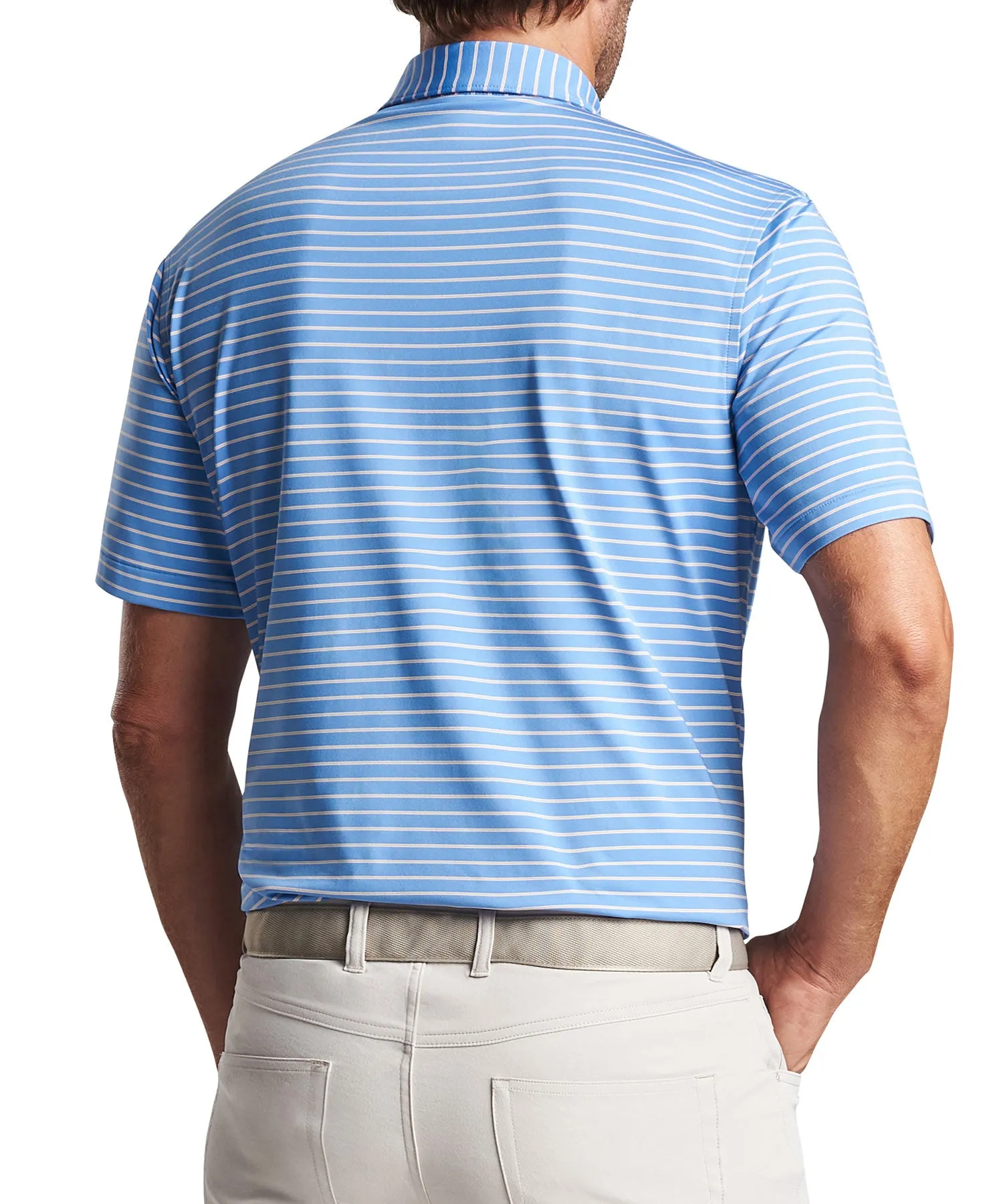 Peter Millar Short Sleeve Drum Stripe Polo Knit Shirt