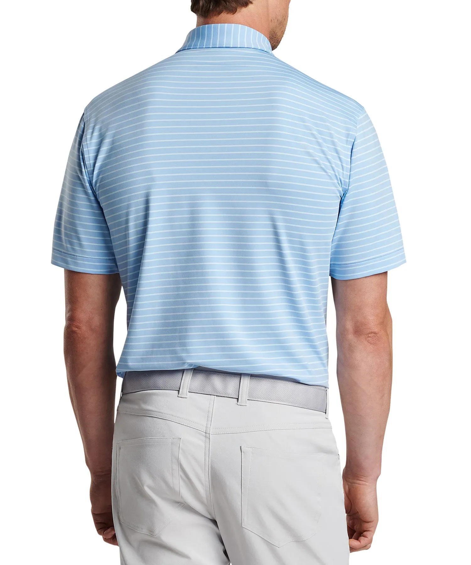 Peter Millar Short Sleeve Drum Stripe Polo Knit Shirt