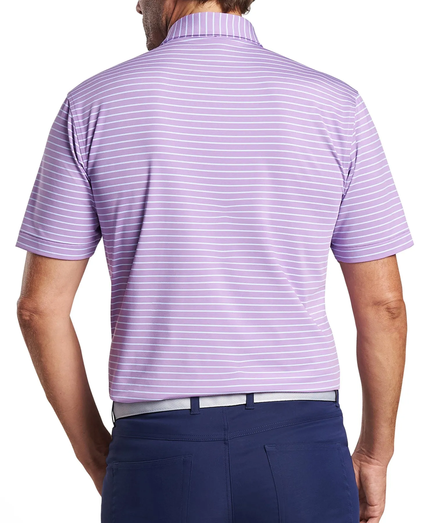 Peter Millar Short Sleeve Drum Stripe Polo Knit Shirt