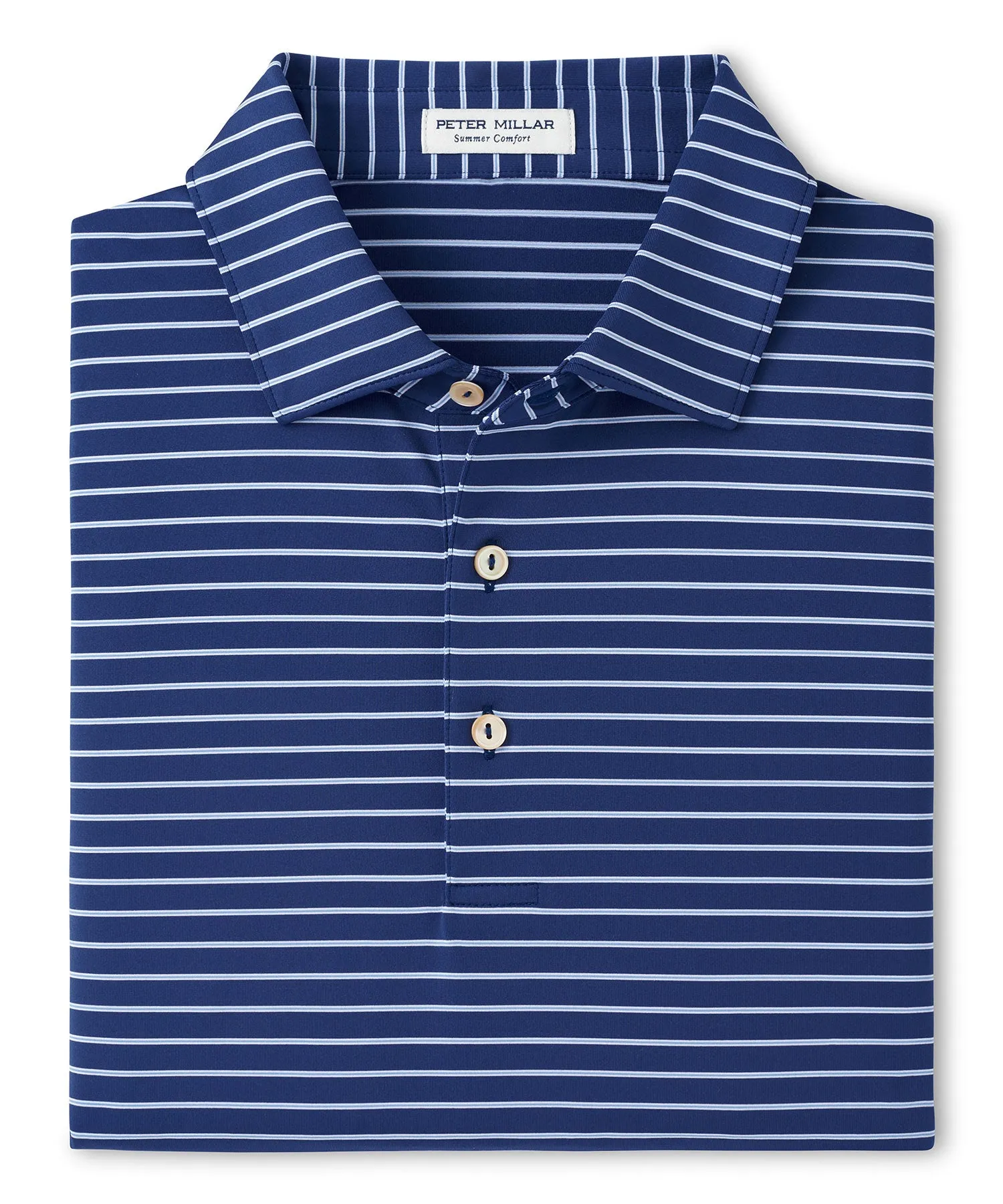 Peter Millar Short Sleeve Drum Stripe Polo Knit Shirt