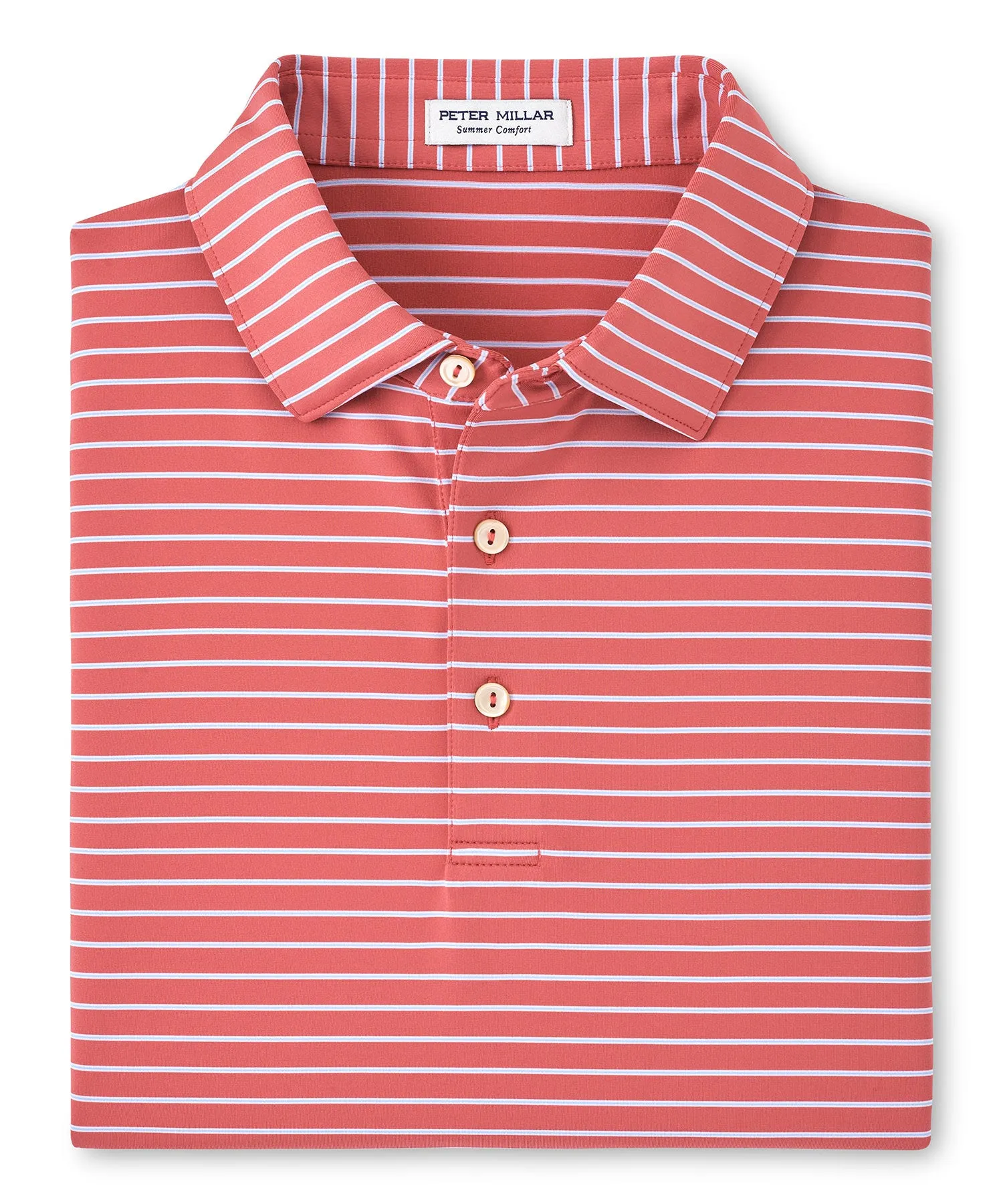 Peter Millar Short Sleeve Drum Stripe Polo Knit Shirt