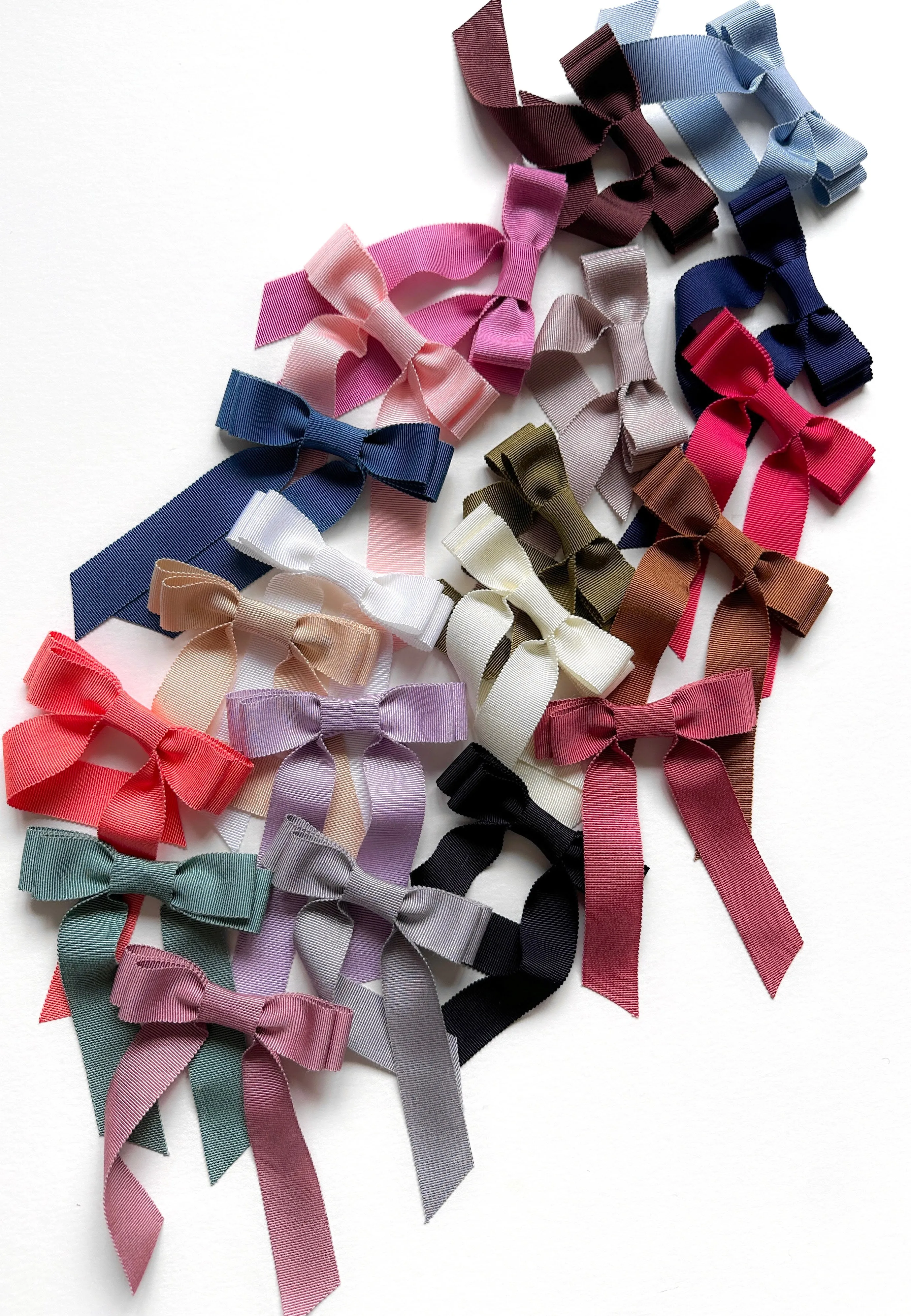 Petite Grosgrain Long Bow | Upscale Bows for Women | Bow with Tails | Luxury Designer Hair Bows | Made to Order