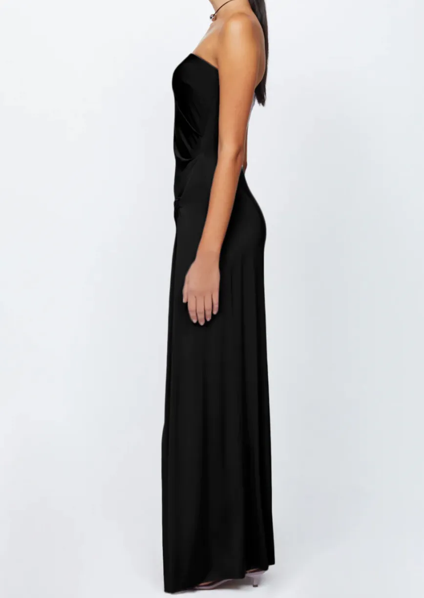 Petra Strapless Maxi Dress - Black