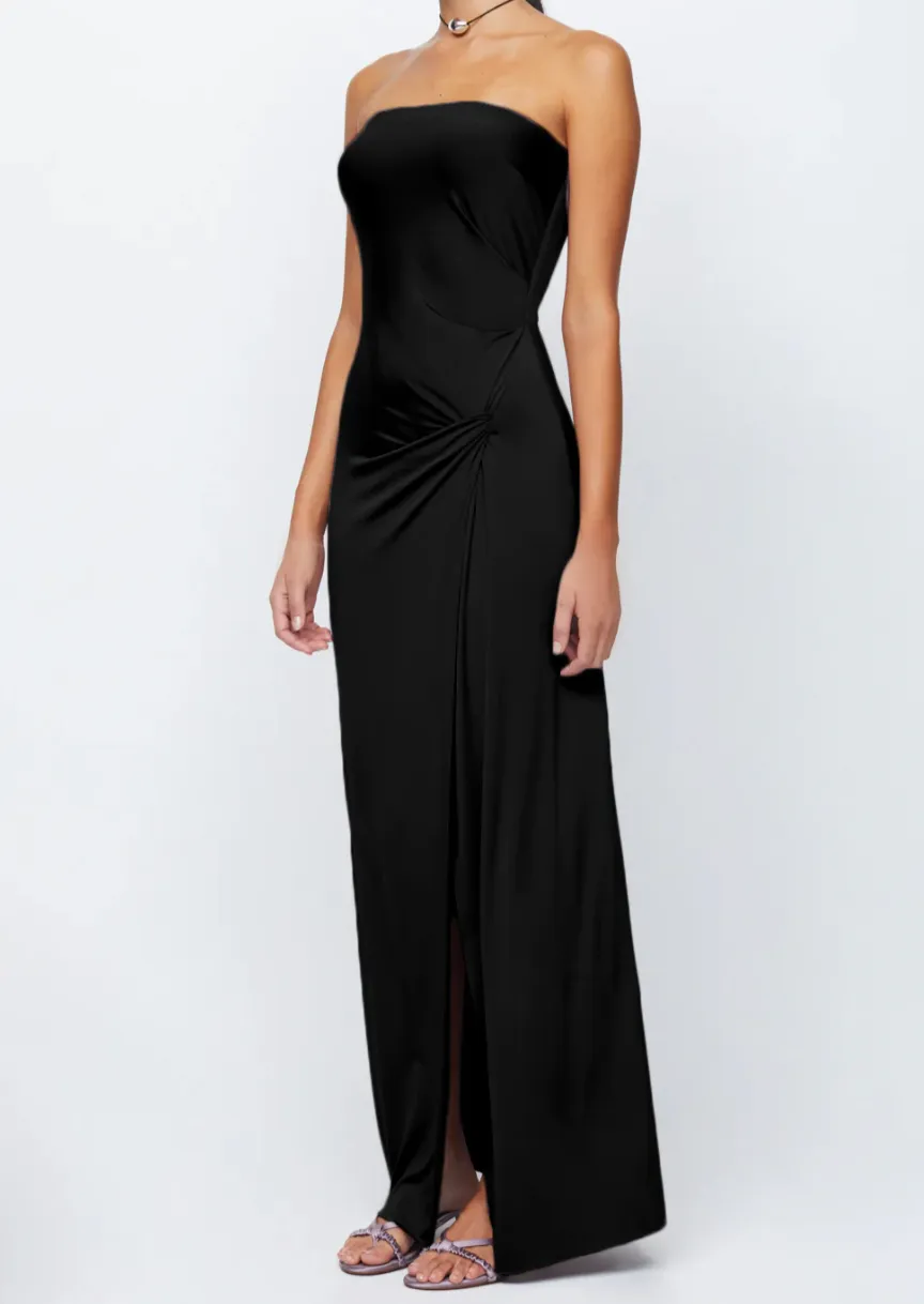 Petra Strapless Maxi Dress - Black