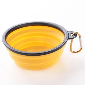 Petvit Dog Food Bowl|Portable & Collapsible Cat & Dog Bowl|Reusable,Durable,Travel-Friendly|Easy to Store Pet Bowls|Perfect Dog Accessories for Indoor & Outdoor Use|LS198Y|Yellow