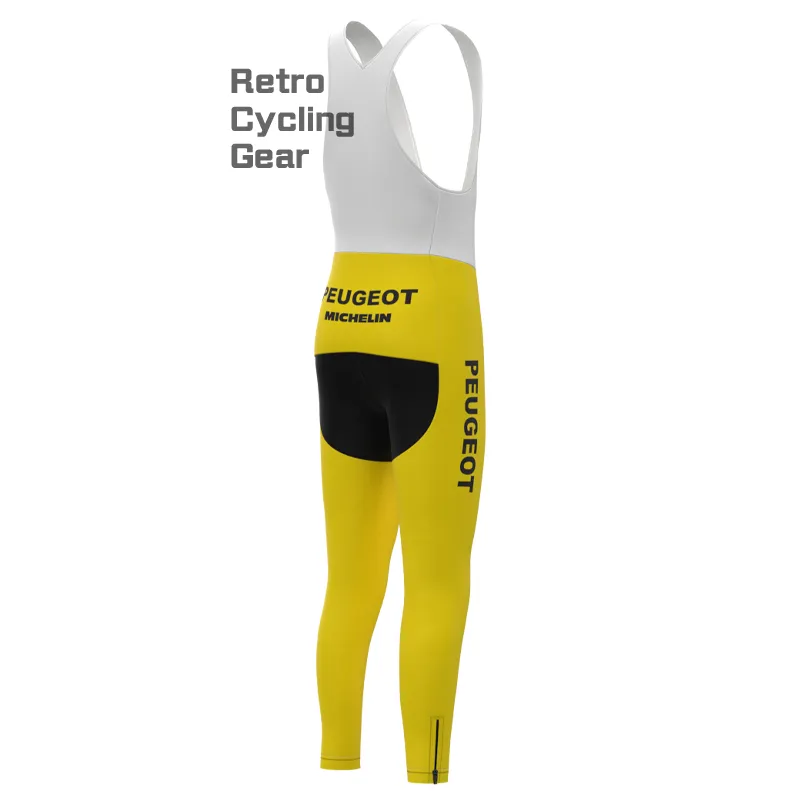 Peugeot Yellow 2 Retro Long Sleeve Cycling Kit