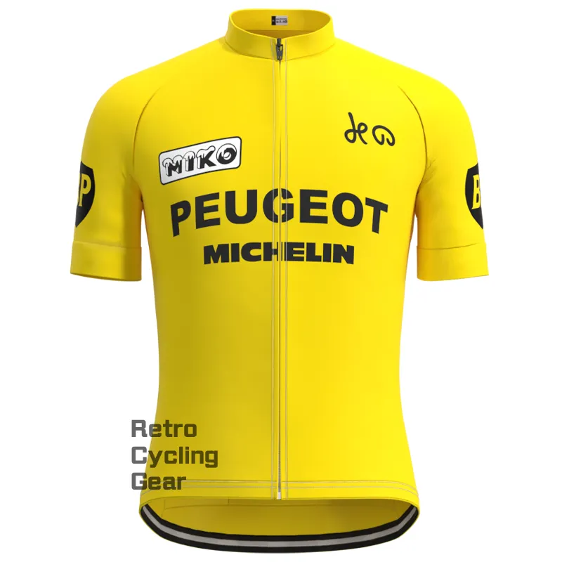 Peugeot Yellow 2 Retro Long Sleeve Cycling Kit