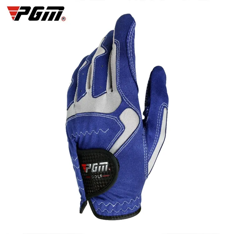 PGM Golf Left Hand Microfiber Cloth Anti-Slip Single Gloves for Men (Color:Blue Size:24)