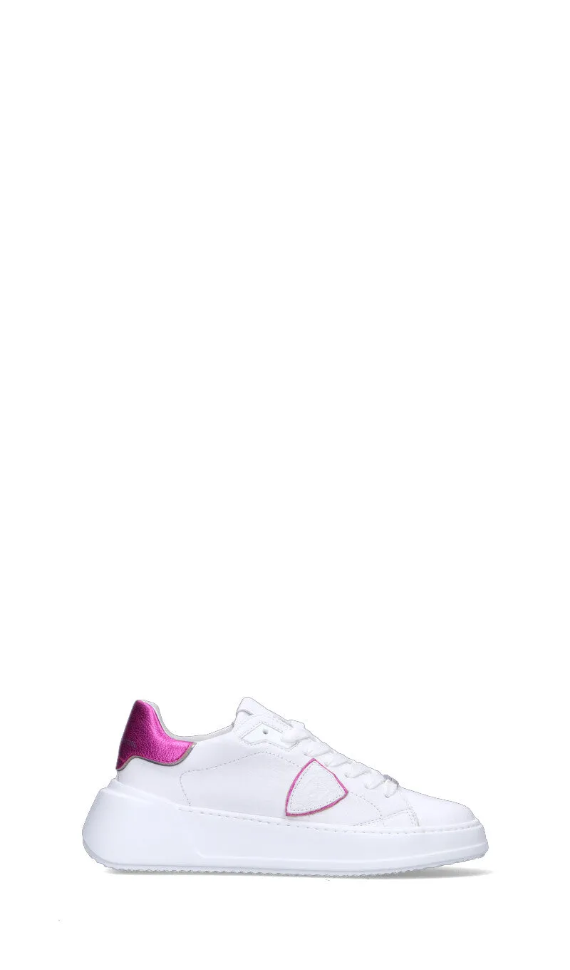 PHILIPPE MODEL Sneaker donna bianca/fucsia in pelle