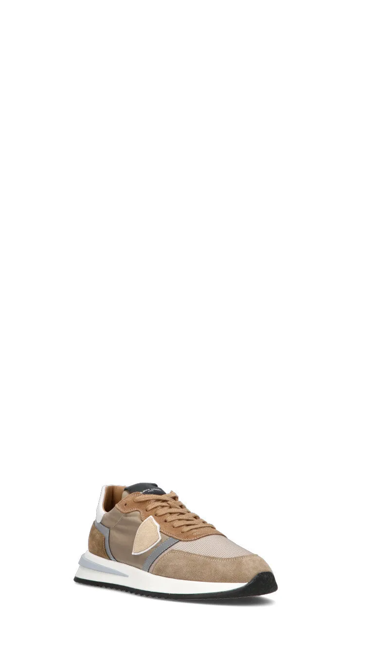 PHILIPPE MODEL Sneaker uomo beige/marrone in pelle