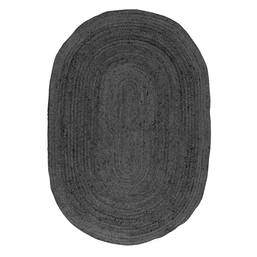 Phoenix Grey Oval Jute Rug