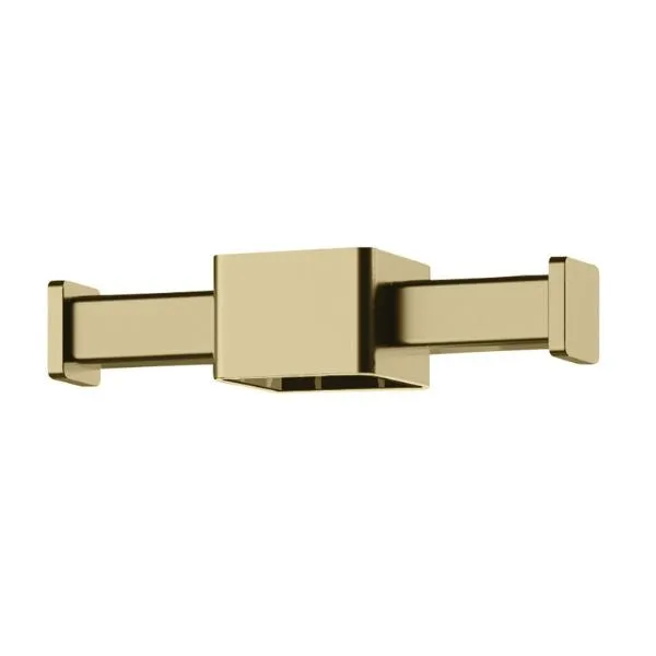 Phoenix Vertical Rail Hook Square - Brushed Gold