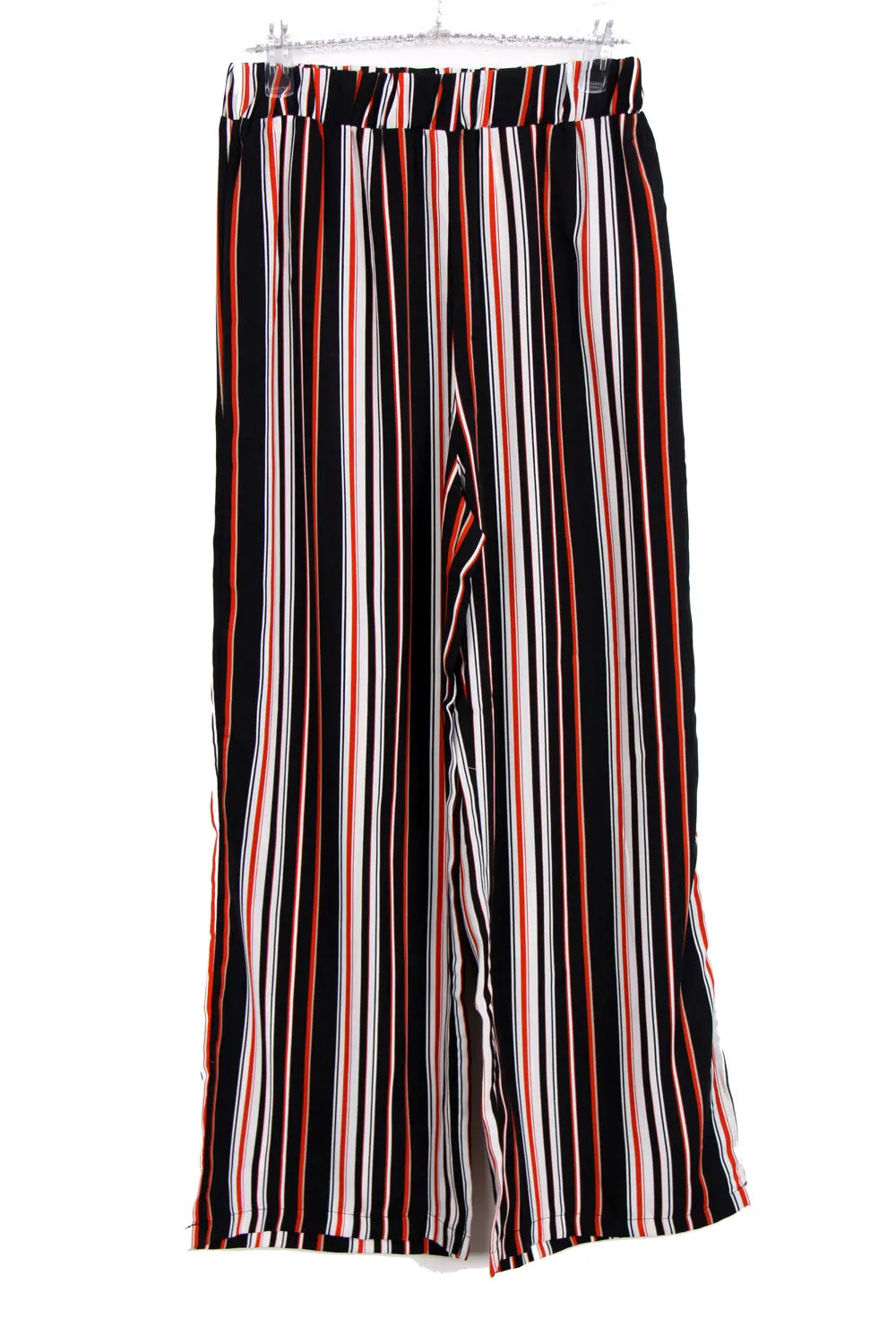 Pin Stripe Chiffon Wide Leg Culotte Trousers