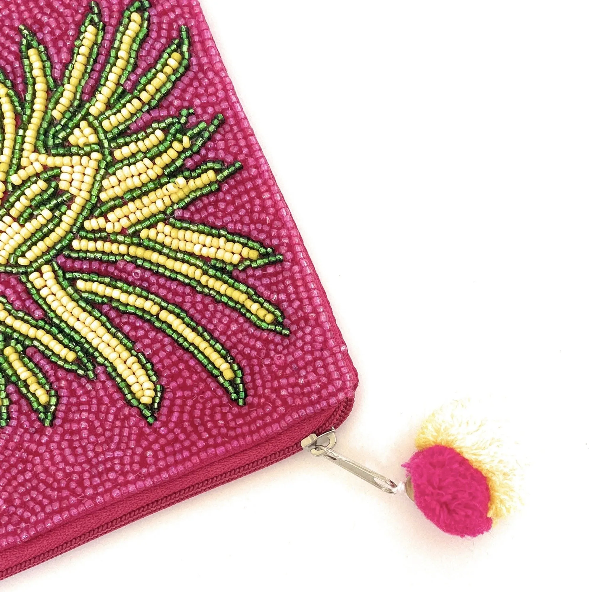 Pineapple Beaded Pouch