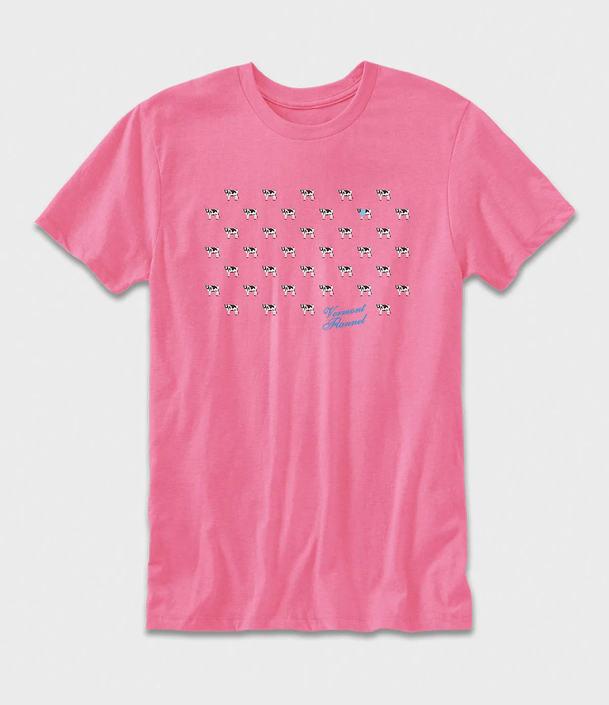 Pink '90s Throwback Cow-a-Dot Graphic T-Shirt