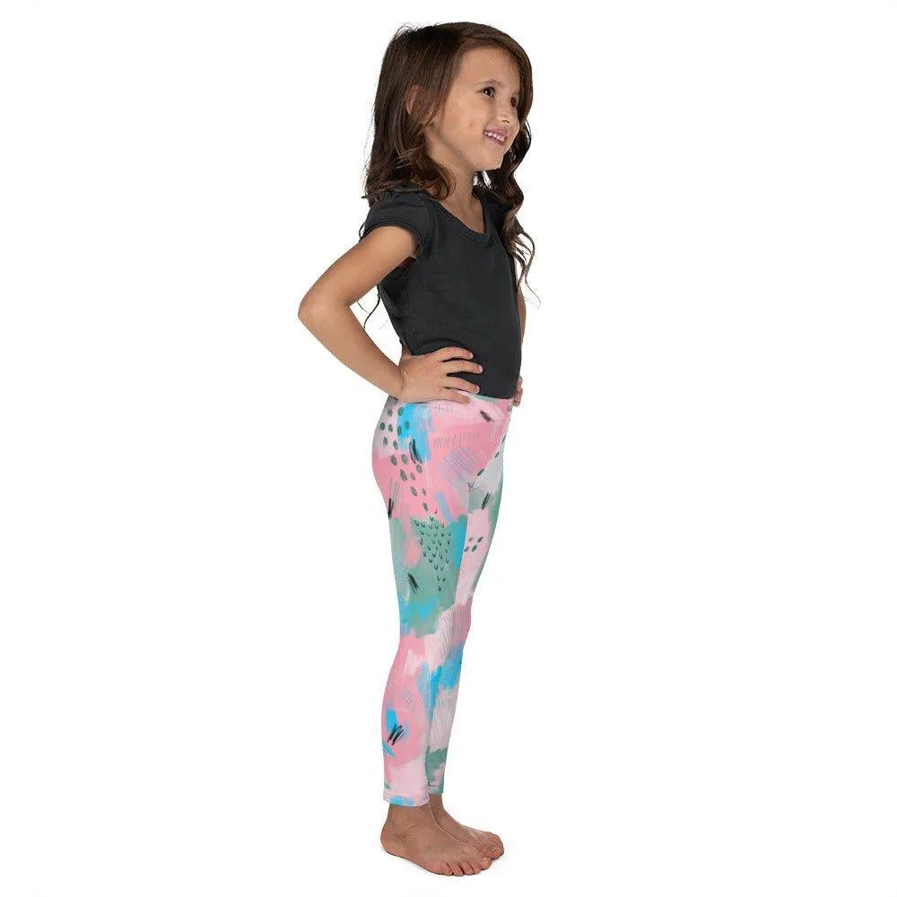 Pink Abstract Kid's Leggings