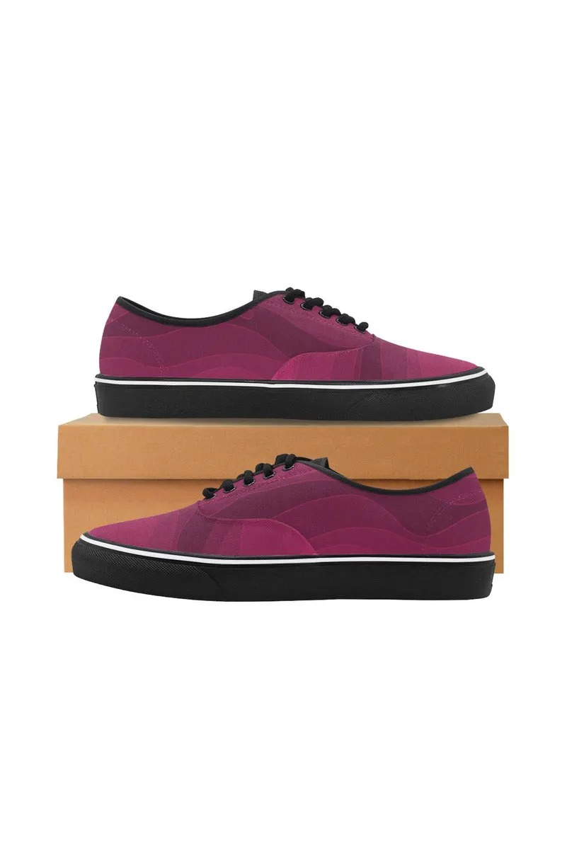 Pink Energy Classic Women's Canvas Low Top Shoes (Model E001-4)