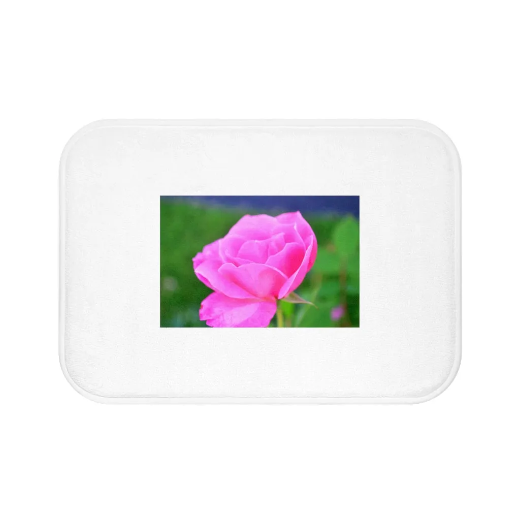 Pink Flower Bath Mat