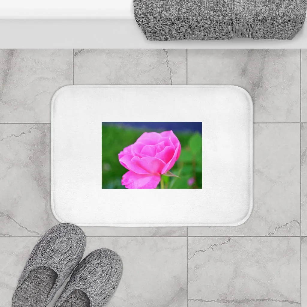 Pink Flower Bath Mat