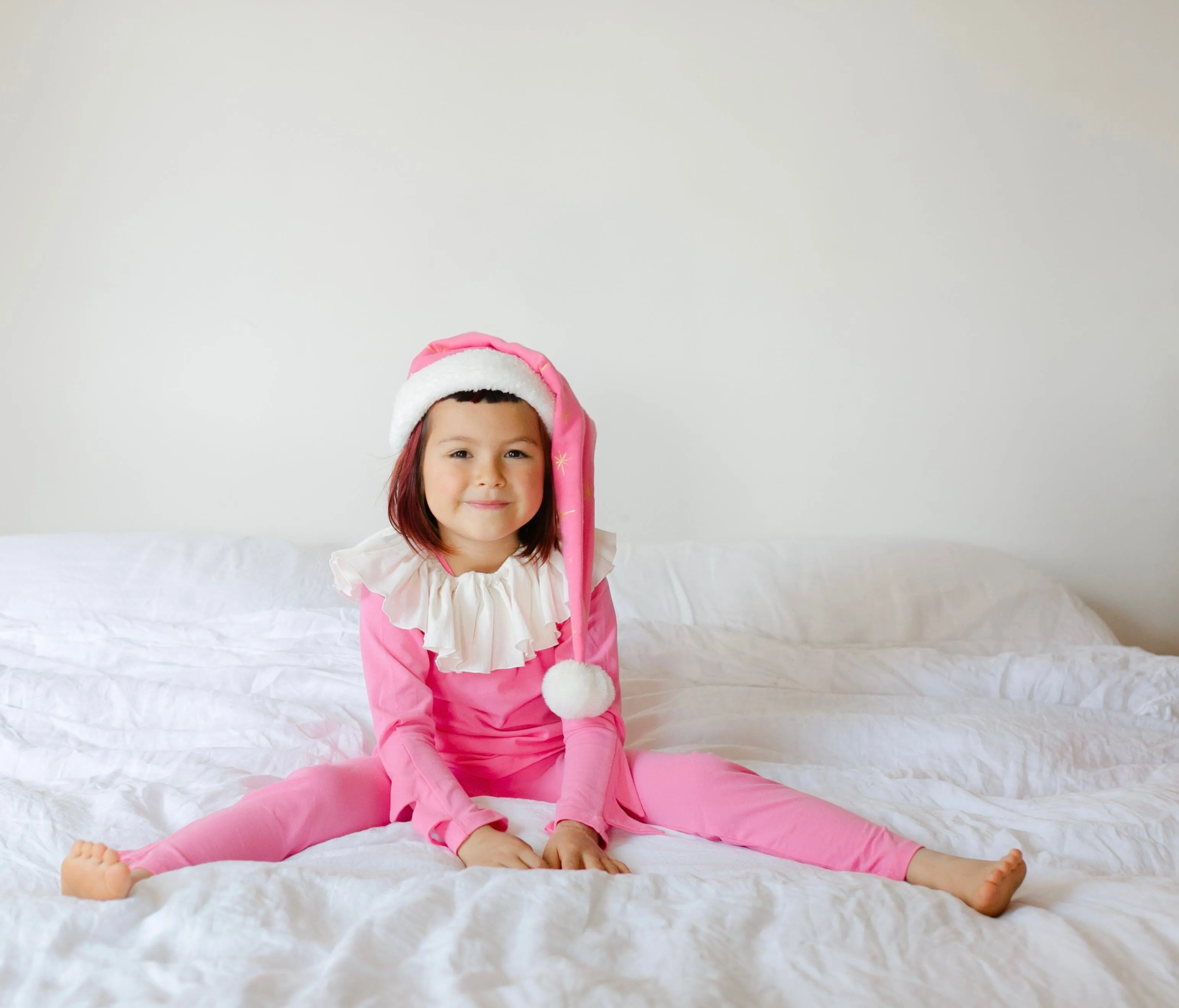 Pink Holiday Elf Pajama Costume