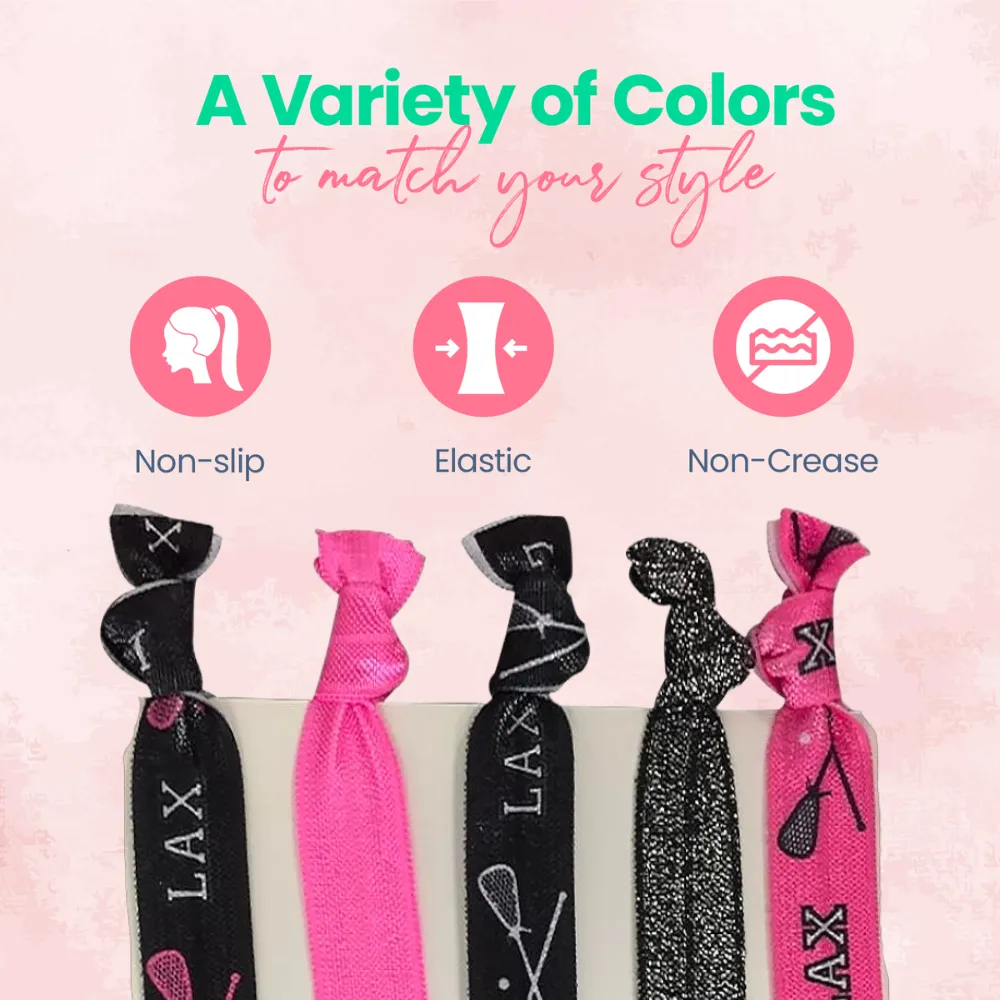 Pink Lacrosse Hair Ties