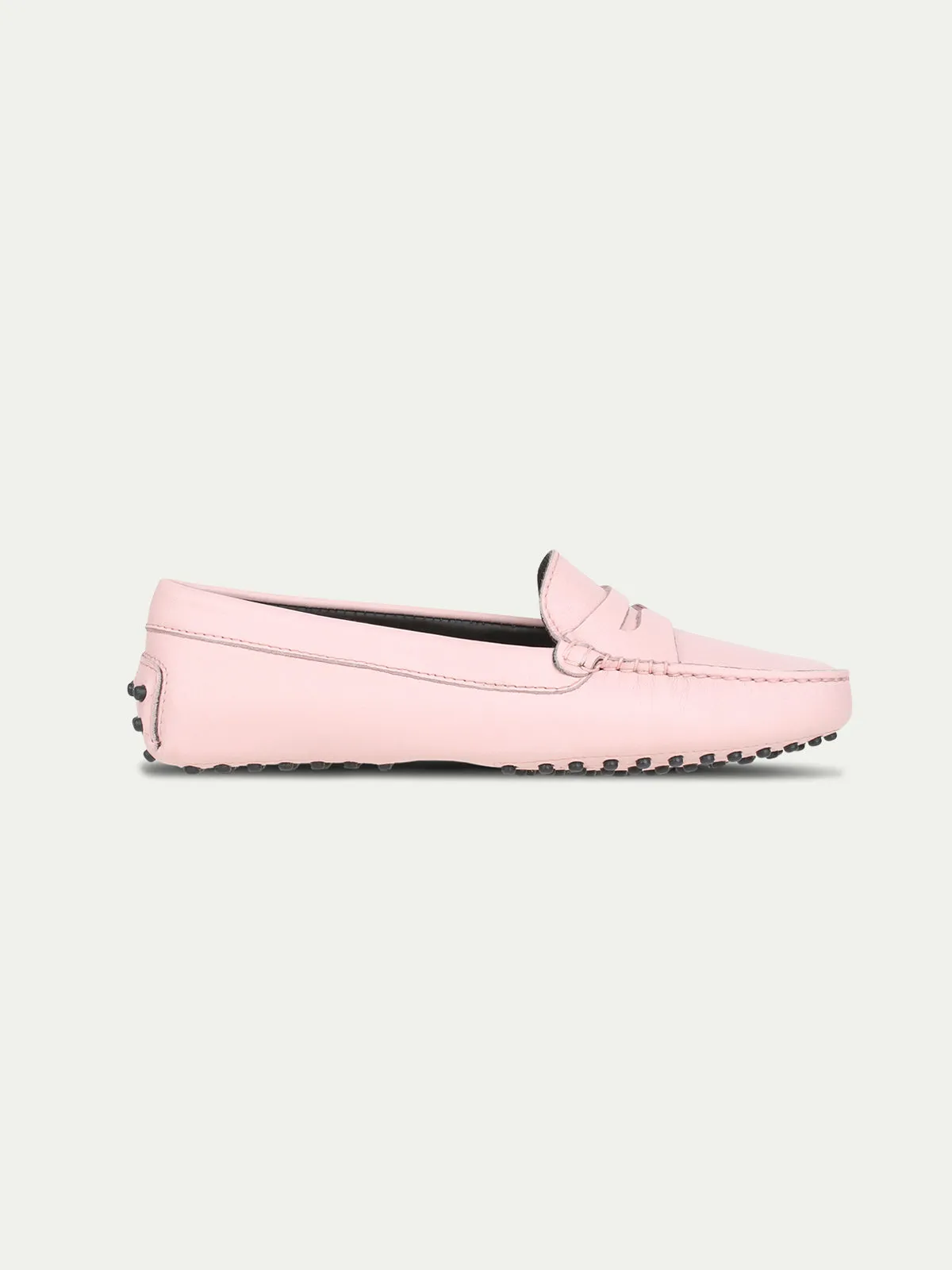 Pink Leather Driving Shoes