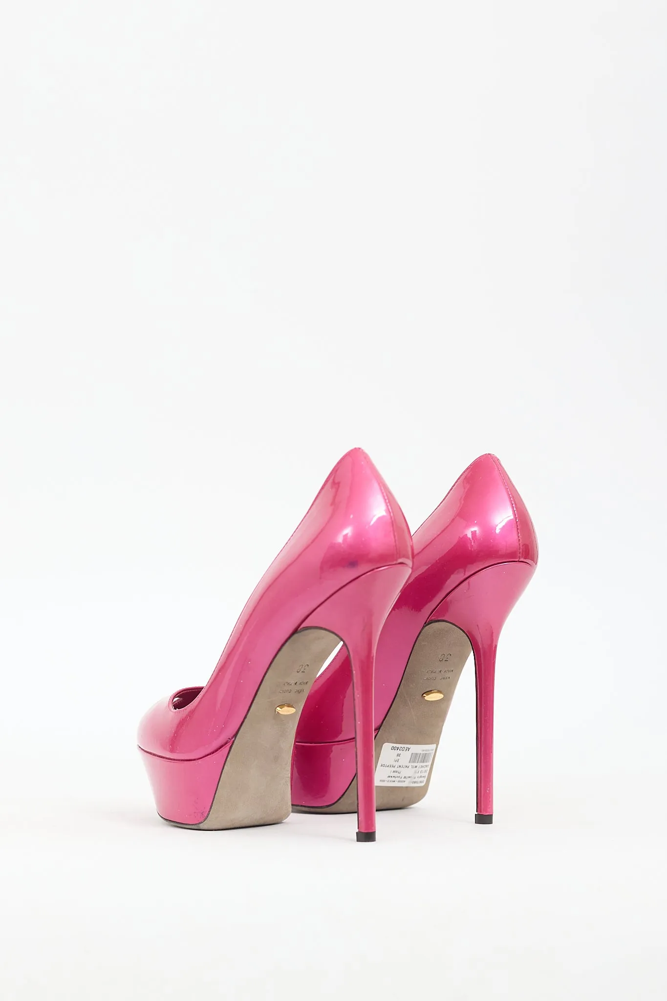 Pink Patent Leather Platform Pump