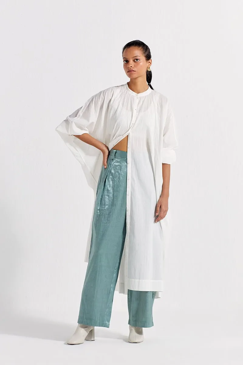 Pintuck Kaftan - White